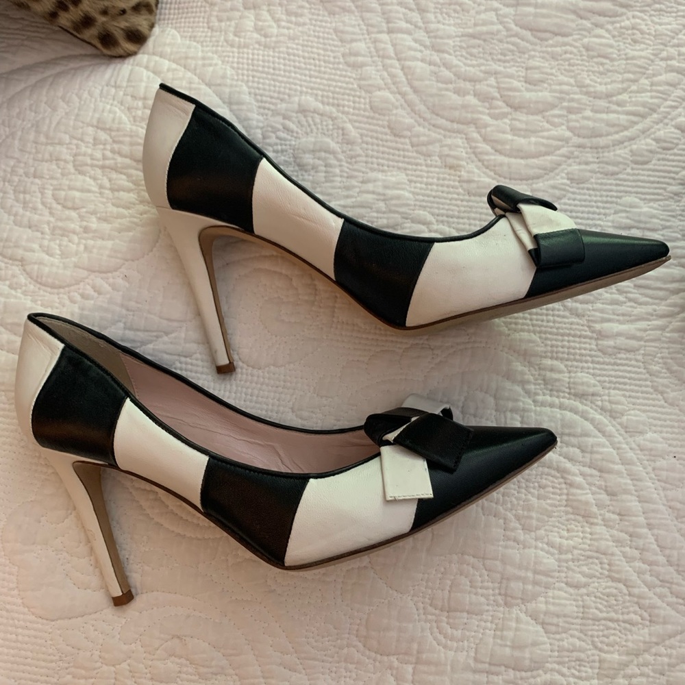 Kate Spade size 9m black and white heels